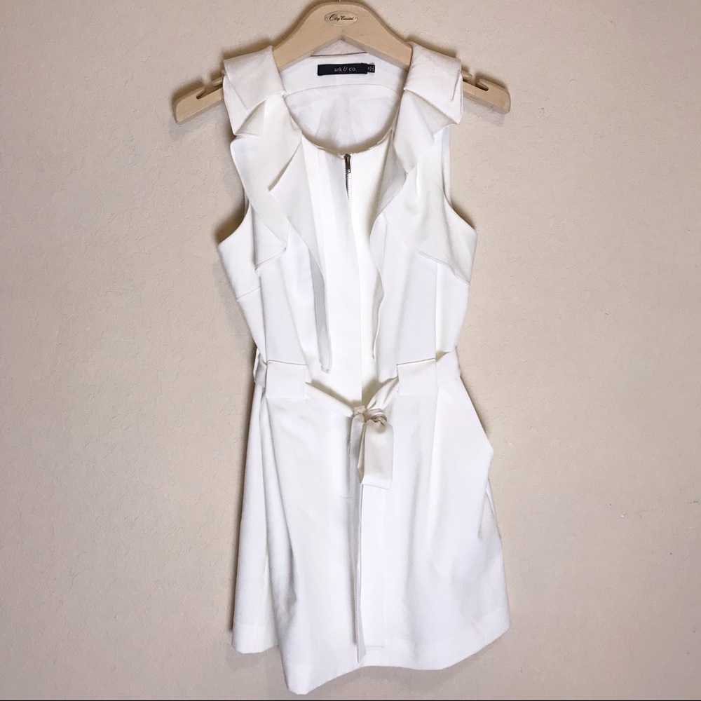 Arc & co white medium structured dress Nordstrom